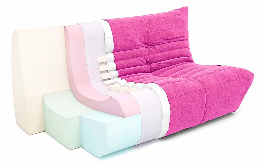 Высокоэластичные пены внутри дивана ДеФранс (Француз) от Гливер