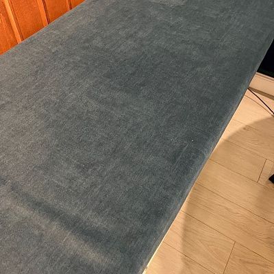 Синий матрас точно по размеру для организации зоны отдыха и досуга. Отзыв клиента фабрики Гливер. Рейтинг 5 звезд. 