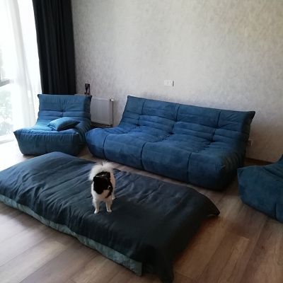 Бескаркасная мягкая мебель для современной квартиры. Отзыв с фото и оценкой 5/5.