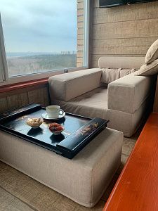 Модульное кресло для зоны отдыха. Отзыв о вариативности мебели с фото. 5 звезд.