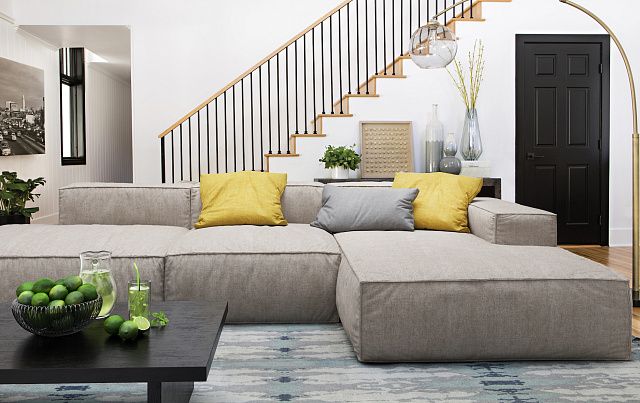Как правильно выбрать цвет для интерьера-8, Удобный диван Фри Лаунж для гостиной 