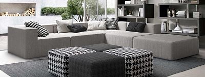 Как выбрать цвет дивана-21, Диван Драм в минималестическом стиле с пуфом