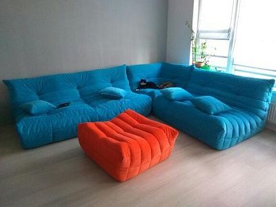 Бескаркасная мягкая мебель для современной квартиры. Отзыв с фото и оценкой 5/5.