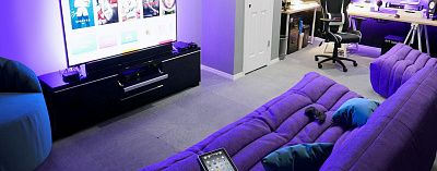 Как выбрать угловой диван-16, Диван ДеФранс с пуфом в игровой комнате