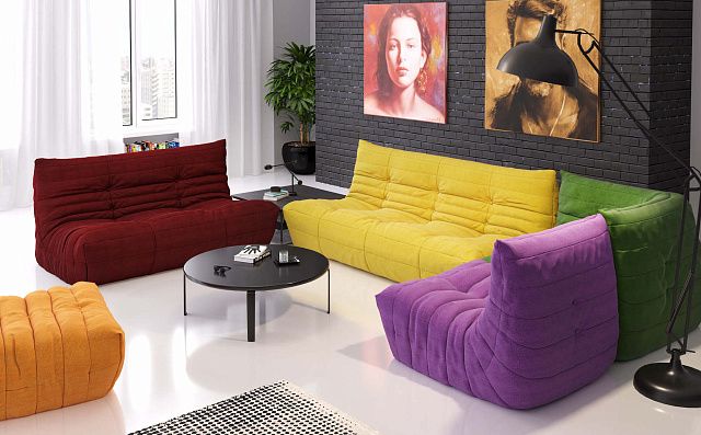 Как правильно выбрать цвет для интерьера-3, Стильный диван ДеФранс