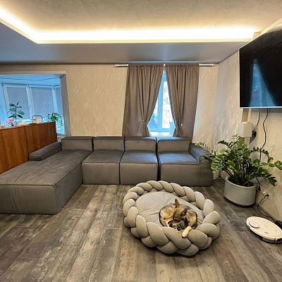 Бескаркасный модульный диван в скандинавском стиле. Отзыв о дизайне с фото. 5/5.