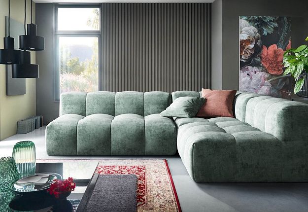 Угловой диван Квадро с подушками от Gliver 