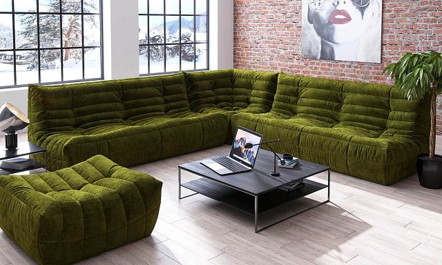 Легкий эргономичный бескаркасный диван ДеФранс для гостиной