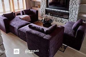 Дачный ответ, В тихом омуте, Диваны Gliver, Фиолетовый диван Драм от Gliver