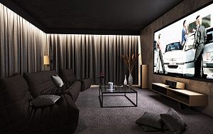 Удобный белый бескаркасный диван ДеФранс для домашнего кинотеатра, на заказ по вашим размерам 