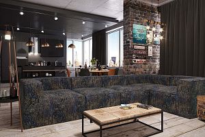 Большой диван Фри в стиле лофт 