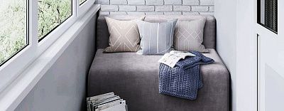 Как выбрать удобное кресло для дома-27, Стильный, тканевый диван Драм для балкона