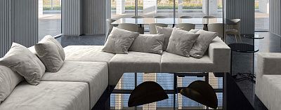 Как выбрать угловой диван-24, Модульный диван Драм для офиса