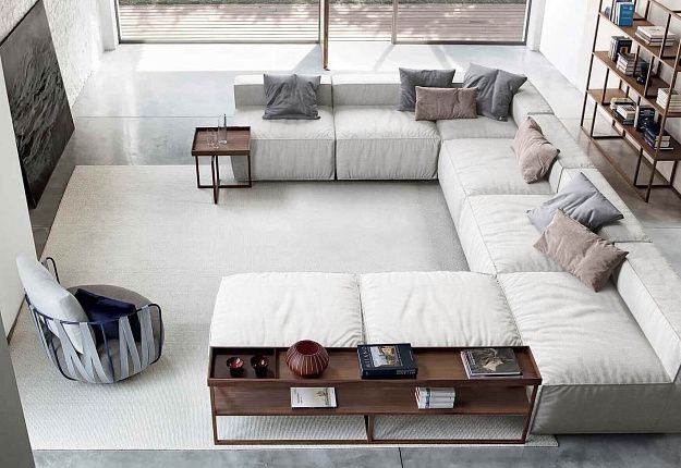 Большой бескаркасный диван Фри без ножек, не царапает пол