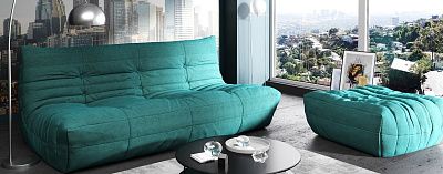 Модные диваны 2025 года-1, зеленый бескаркасный диван ДеФранс