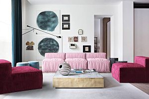 Яркий трехместный диван Фри для загородного дома от Gliver