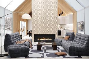 Комплект стальных диванов ДеФранс для гостиной 