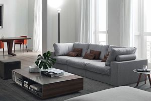 Минималистичный трехместный диван Элизиум для загородного дома от Gliver