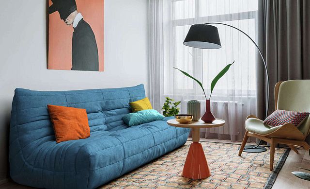 Как правильно выбрать цвет для интерьера-4, Мягкий диван ДеФранс 