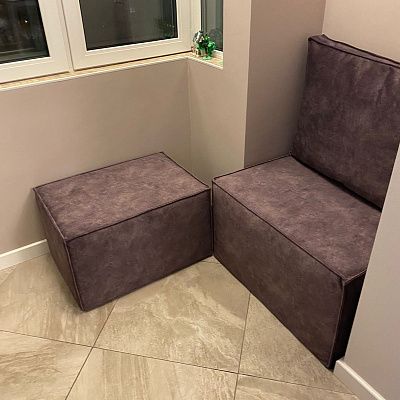 Пуфик на балкон для уютных посиделок. Отзыв с фото и рейтингом 5/5.