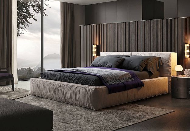 Бескаркасная кровать Фри от Gliver, современная кровать для интерьера спальни