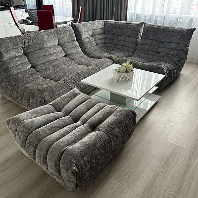 Бескаркасная мягкая мебель для современной квартиры. Отзыв с фото и оценкой 5/5.