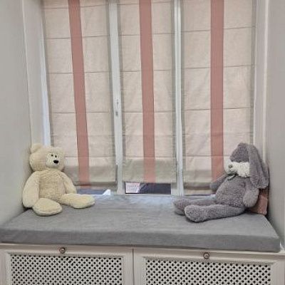 Серый матрасик на подоконник к детскую комнату, мягкий матрас для игровой зоны. Отзыв о качестве от клиента, рейтинг 5 звезд. 