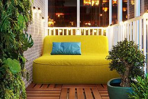 Стильный  бескаркасный лежак Док для веранды 