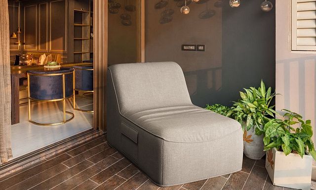 Лежак Док от Gliver на веранде