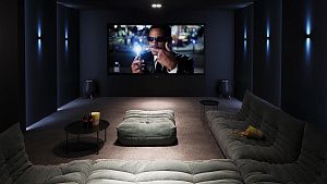 Диван ДеФранс с пуфом для домашнего кинотеатра 