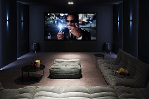 Диван ДеФранс с пуфом для домашнего кинотеатра 