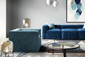 Бескаркасные кресла Фри из велюра для гостиной 