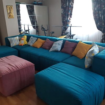 Купили модули для дивана отдельно: отзыв о экономии. Фото готового решения. 5/5.