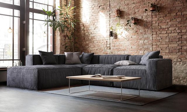 Мягкий бескаркасный диван Фри с стиле лофт 