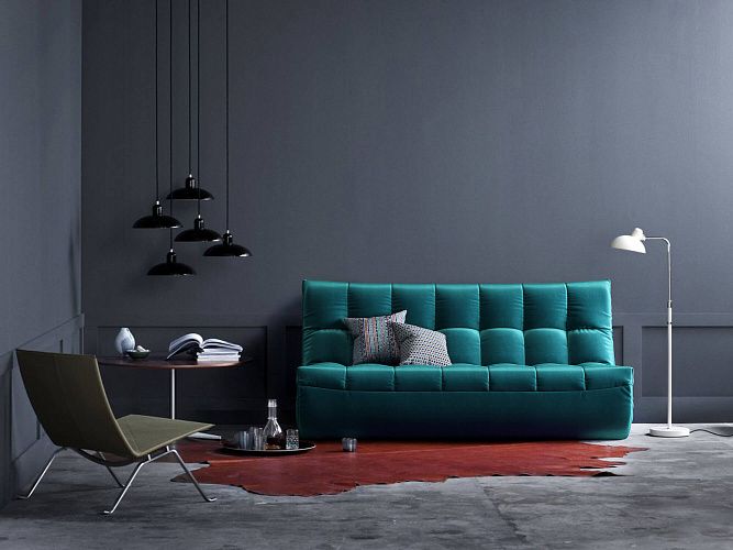 Диван ДеИтали зеленого цвета в гостиной