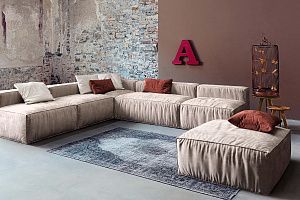 Стильный диван Фри с подушками, бескаркасный диван, современный дизайн, легкий вес и долгий срок службы