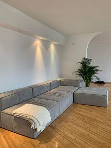 Бескаркасный модульный диван в скандинавском стиле. Отзыв о дизайне с фото. 5/5.