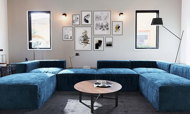 Бескаркасный диван Фри для гостиной 