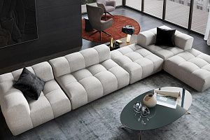 Большой модульный бескаркасный диван Квадро для загородного дома 