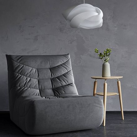 Серое кресло Смайл для офиса