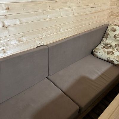 Коричневый матрас на скамейки в баню, на заказ в любом цвете, любого размера. Отзыв клиента Гливер, 5 звезд. 
