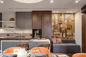 Дачный ответ, Кухня с ароматом блинов, Диваны Gliver, серый диван Драм