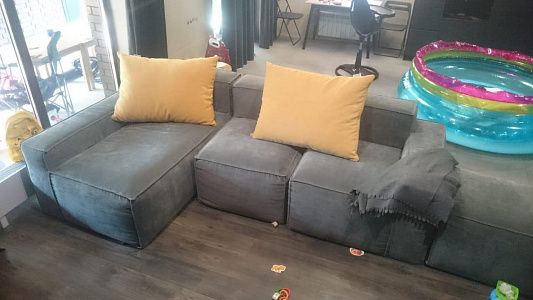 Отзыв о  модульном диване от Гливер Фото в интерьере и оценка 5/5.