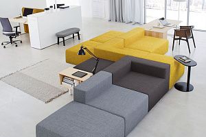 Большой бескаркасный модульный диван Драм для гостиной 