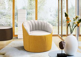 Двухцветное бескаркасное кресло Шелл для веранды 