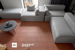 Дачный ответ, Кухня-гостиная и сельский минимализм, диваны Gliver, Серый диван Драм от Gliver 