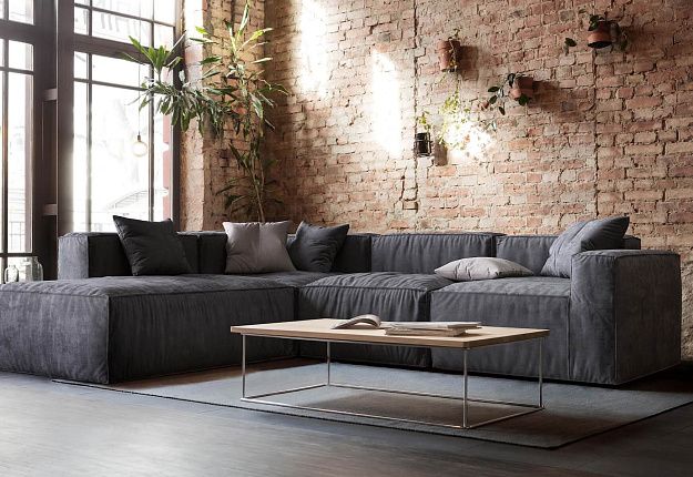 Минималистичный угловой диван Фри для большой семьи от Gliver 