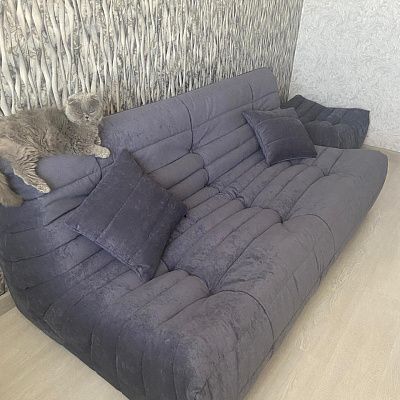 Купить диван из пенополиуретана: отзыв о надежности бескаркасной мебели. Фото и оценка 5 звезд.