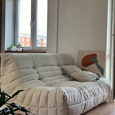 Легкий диван для малогабаритной квартиры. Отзыв о удобстве транспортировки с фото. 5/5.