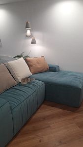 Модульный бескаркасный диван на заказ. Отзыв о индивидуальном заказе с фото. 5/5.